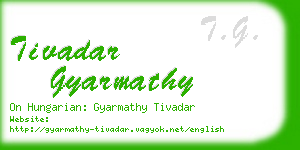 tivadar gyarmathy business card